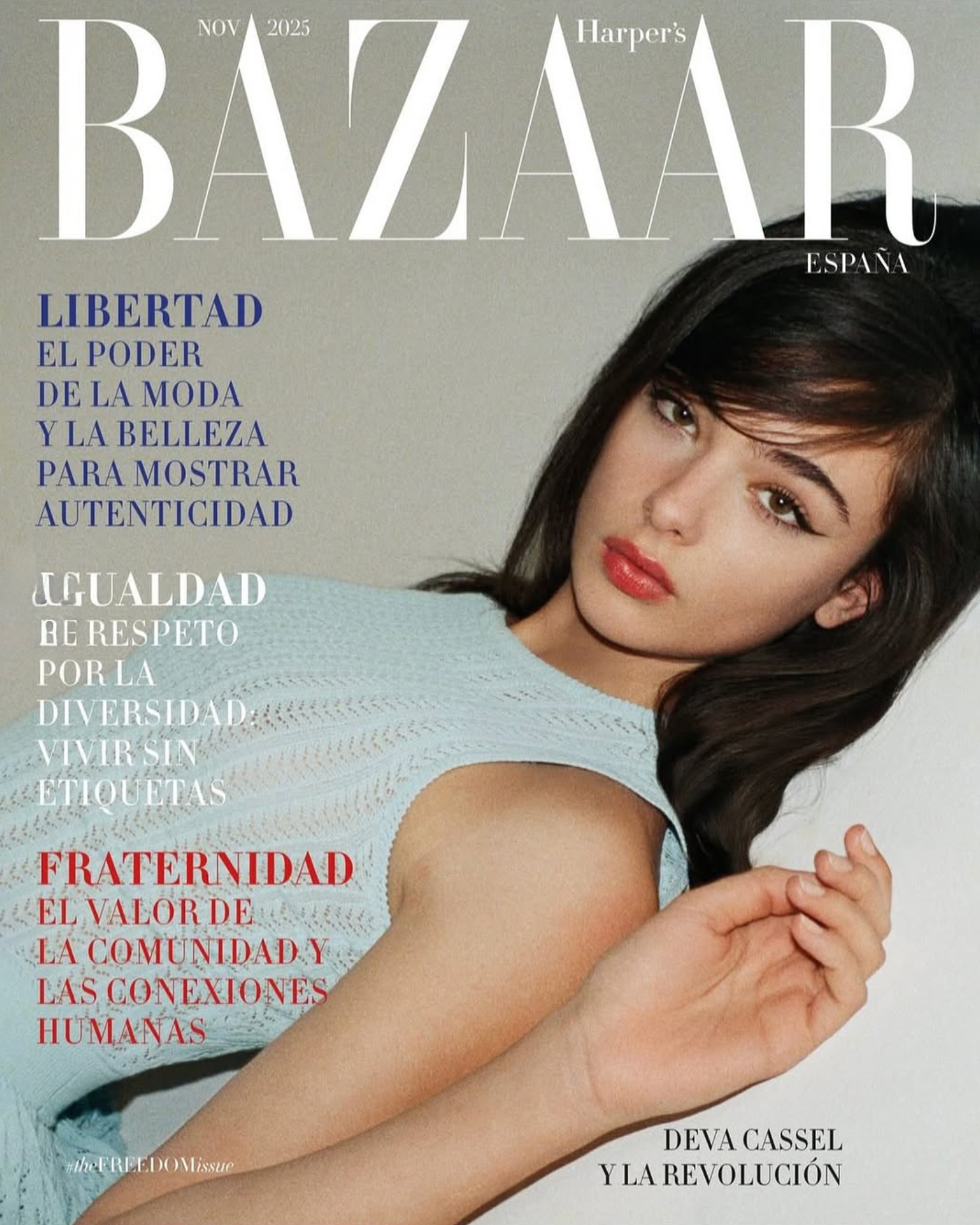 Deva Cassel in Dior for Harper's Bazaar Espana November 2025